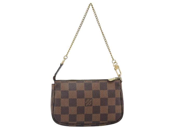 LOUIS VUITTON Mini Pochette Pouch Damier Ebene T&B N58011 Auth 171153 - vista 2