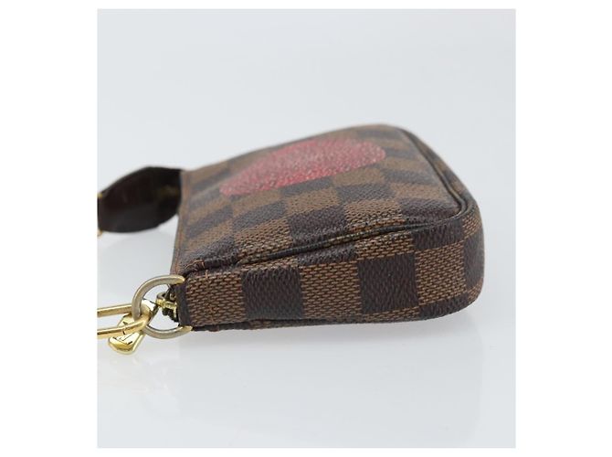 LOUIS VUITTON Mini Pochette Pouch Damier Ebene T&B N58011 Auth 171153 - vista 4
