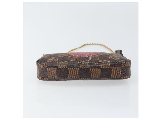 LOUIS VUITTON Mini Pochette Pouch Damier Ebene T&B N58011 Auth 171153 - vista 5