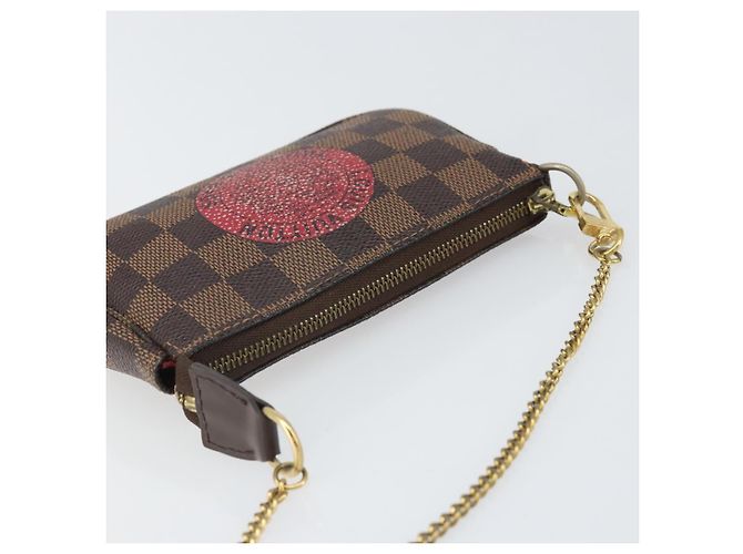 LOUIS VUITTON Mini Pochette Pouch Damier Ebene T&B N58011 Auth 171153 - vista 6