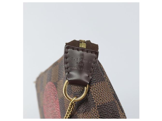 LOUIS VUITTON Mini Pochette Pouch Damier Ebene T&B N58011 Auth 171153 - vista 9