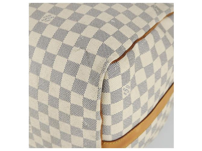 LOUIS VUITTON Borsa Boston Keepall Bandoulière 55 Damier Azur N41429 Auth 166321 - vista 16