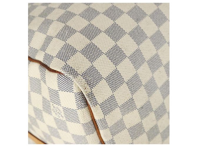 LOUIS VUITTON Borsa Boston Keepall Bandoulière 55 Damier Azur N41429 Auth 166321 - vista 17