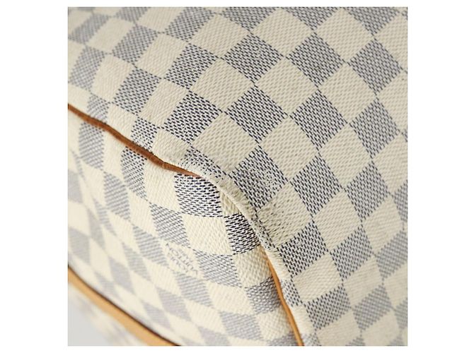 LOUIS VUITTON Borsa Boston Keepall Bandoulière 55 Damier Azur N41429 Auth 166321 - vista 19