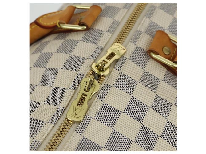 LOUIS VUITTON Borsa Boston Keepall Bandoulière 55 Damier Azur N41429 Auth 166321 - vista 21