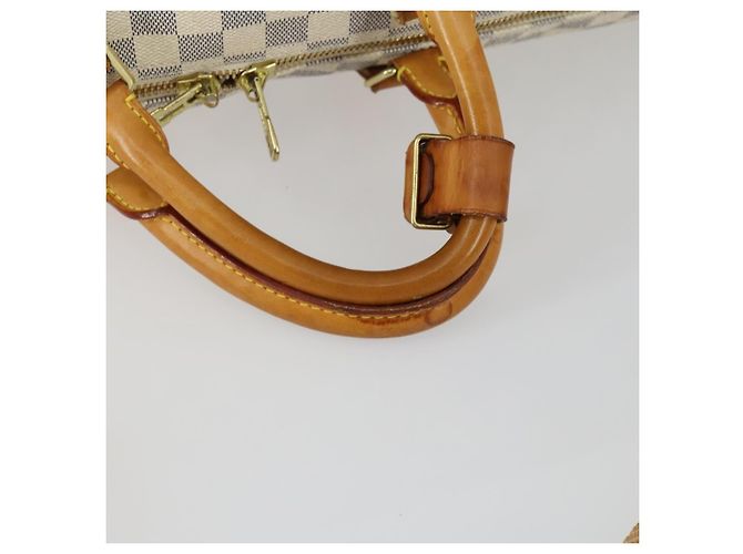 LOUIS VUITTON Borsa Boston Keepall Bandoulière 55 Damier Azur N41429 Auth 166321 - vista 8