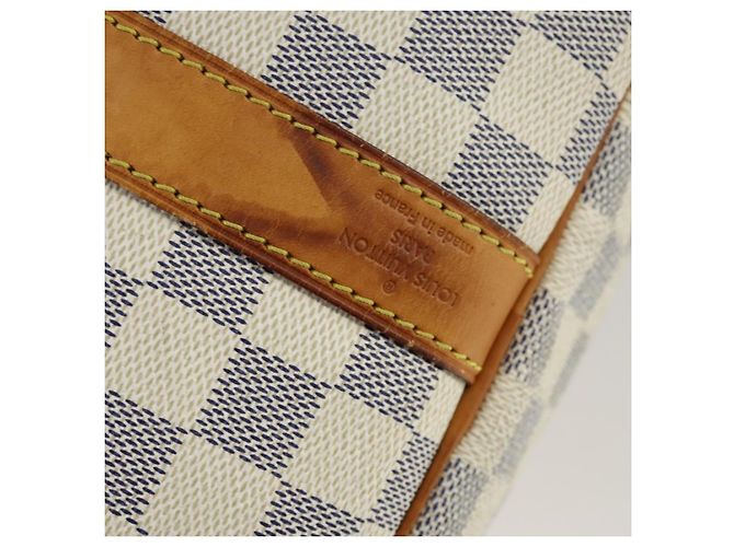 LOUIS VUITTON Borsa Boston Keepall Bandoulière 55 Damier Azur N41429 Auth 166321 - vista 9