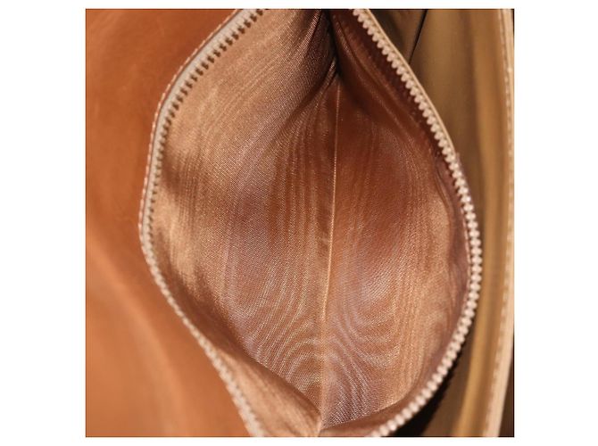 Céline Borsa a Spalla in Tela Macadam CELINE in Pelle PVC Marrone Oro Auth 172001 D'oro - vista 21