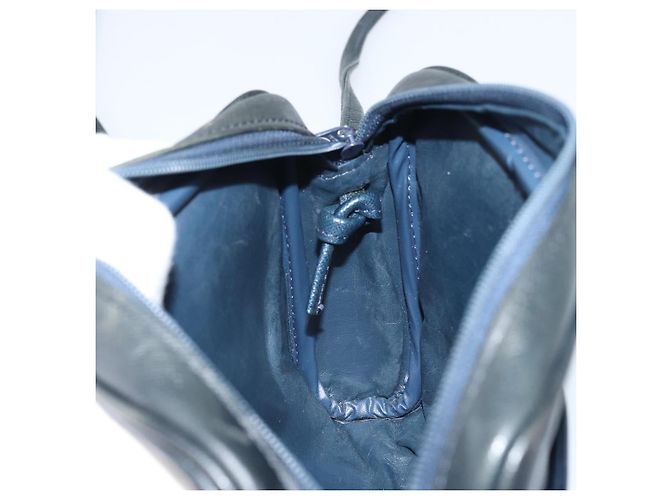 Borsa a Spalla Christian Dior in Pelle Blu Navy Oro Auth bs33276 D'oro - vista 18