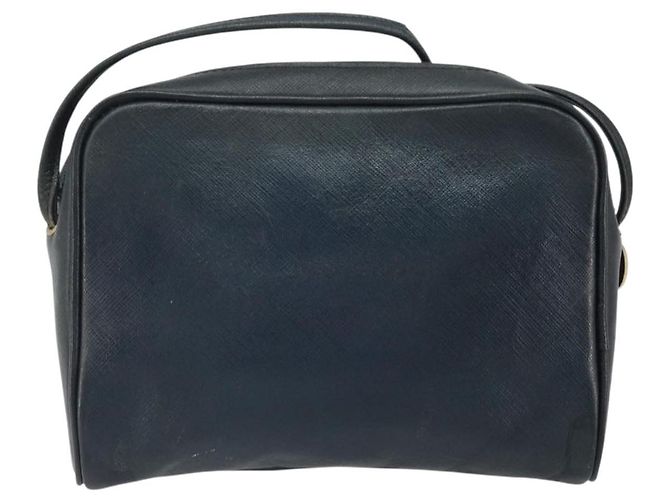 Borsa a Spalla Christian Dior in Pelle Blu Navy Oro Auth bs33276 D'oro - vista 3