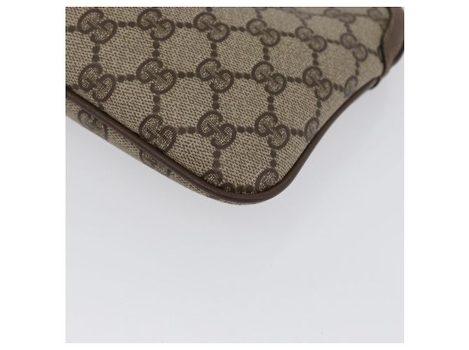 Borsa Sherry Line GG Supreme Web di GUCCI in PVC beige e oro 904 02 047 Auth BA10668 D'oro - vista 11