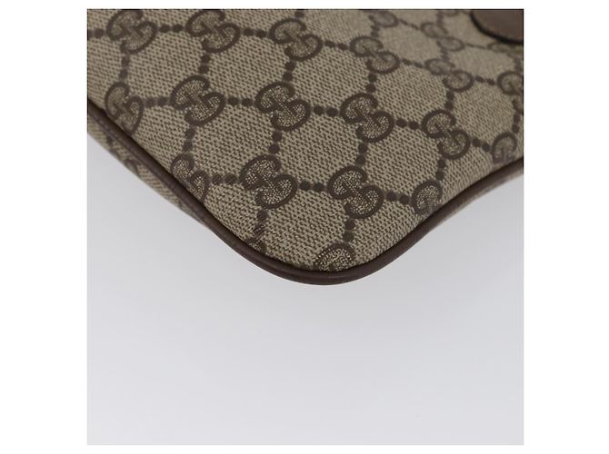 Borsa Sherry Line GG Supreme Web di GUCCI in PVC beige e oro 904 02 047 Auth BA10668 D'oro - vista 13
