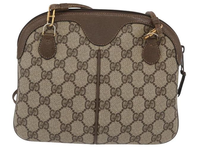 Borsa Sherry Line GG Supreme Web di GUCCI in PVC beige e oro 904 02 047 Auth BA10668 D'oro - vista 3