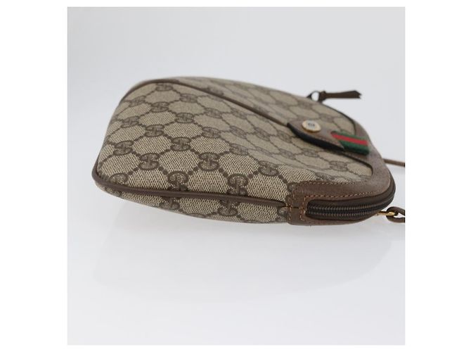 Borsa Sherry Line GG Supreme Web di GUCCI in PVC beige e oro 904 02 047 Auth BA10668 D'oro - vista 4