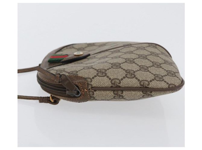 Borsa Sherry Line GG Supreme Web di GUCCI in PVC beige e oro 904 02 047 Auth BA10668 D'oro - vista 5