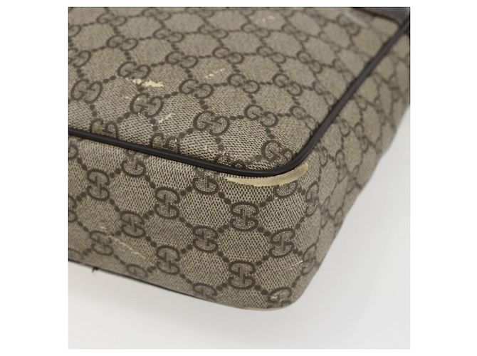 Gucci Borsa a Spalla GG Supreme PVC Beige Oro 201448 Auth ti3728 D'oro - vista 10