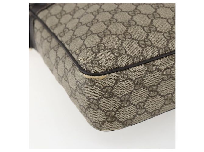 Gucci Borsa a Spalla GG Supreme PVC Beige Oro 201448 Auth ti3728 D'oro - vista 11