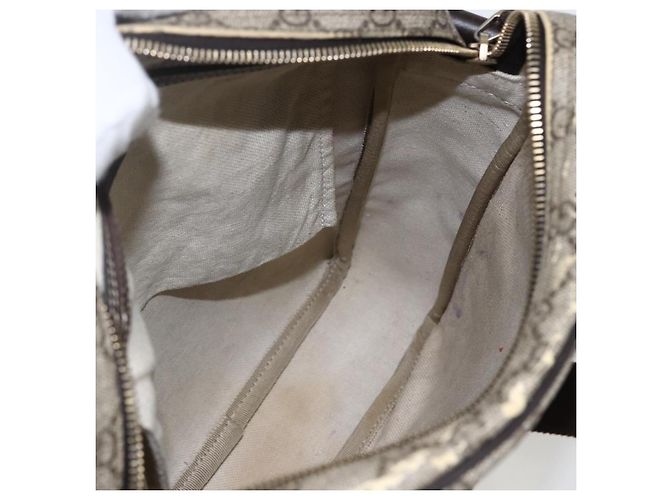 Gucci Borsa a Spalla GG Supreme PVC Beige Oro 201448 Auth ti3728 D'oro - vista 18