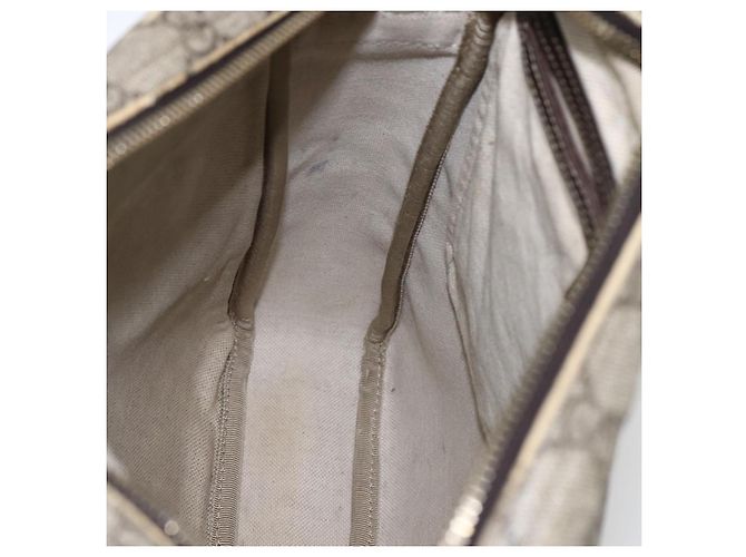 Gucci Borsa a Spalla GG Supreme PVC Beige Oro 201448 Auth ti3728 D'oro - vista 19