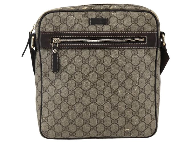 Gucci Borsa a Spalla GG Supreme PVC Beige Oro 201448 Auth ti3728 D'oro - vista 2