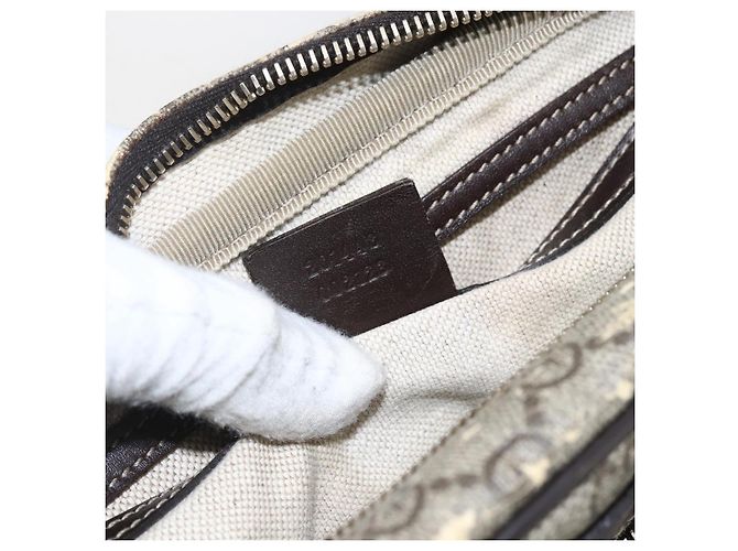 Gucci Borsa a Spalla GG Supreme PVC Beige Oro 201448 Auth ti3728 D'oro - vista 22