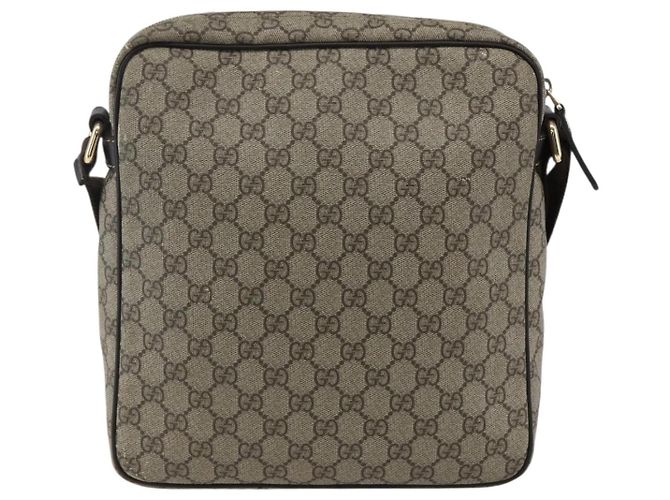 Gucci Borsa a Spalla GG Supreme PVC Beige Oro 201448 Auth ti3728 D'oro - vista 3