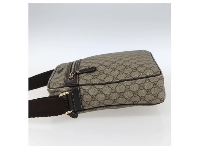 Gucci Borsa a Spalla GG Supreme PVC Beige Oro 201448 Auth ti3728 D'oro - vista 4