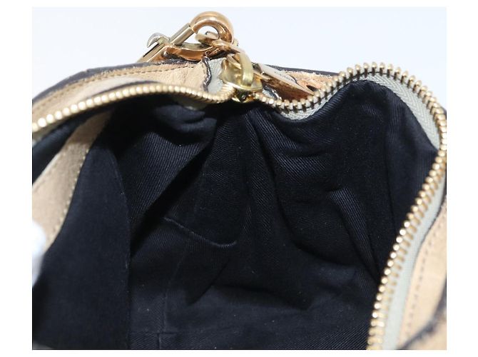 Chloé Chloe Etel Handtasche Leder 2-in-1 Beige Gold Auth BA10742 Golden - Ansicht 20