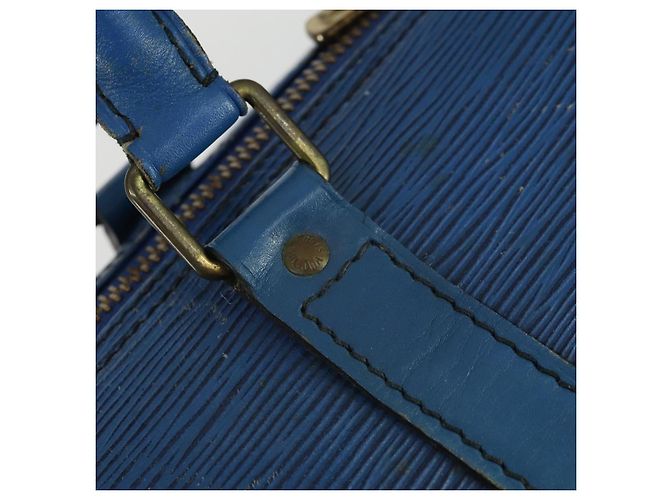 LOUIS VUITTON Epi Keepall 50 Borsa Boston Vintage Blu M42965 LV Auth 163435 - vista 17