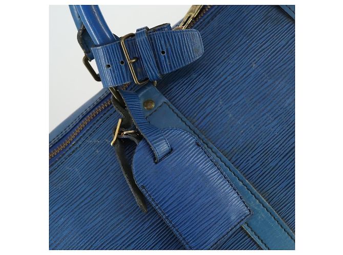 LOUIS VUITTON Epi Keepall 50 Borsa Boston Vintage Blu M42965 LV Auth 163435 - vista 18