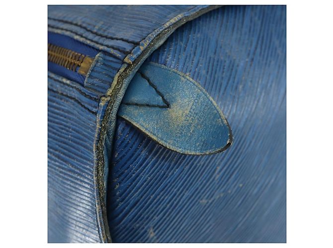 LOUIS VUITTON Epi Keepall 50 Borsa Boston Vintage Blu M42965 LV Auth 163435 - vista 19