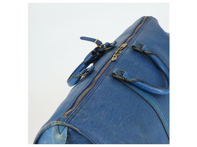LOUIS VUITTON Epi Keepall 50 Borsa Boston Vintage Blu M42965 LV Auth 163435 - vista 6