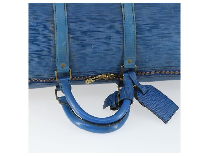 LOUIS VUITTON Epi Keepall 50 Borsa Boston Vintage Blu M42965 LV Auth 163435 - vista 7