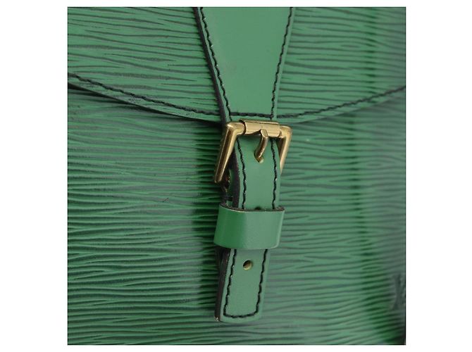 LOUIS VUITTON Borsa a Spalla Epi Jeune Fille MM Verde M52154 LV Auth 171885 - vista 18