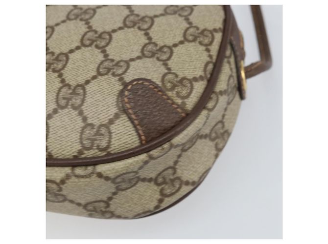 Gucci Borsa GG Supreme Web Sherry Line in PVC beige e oro 156 02 066 Auth 171353 D'oro - vista 10