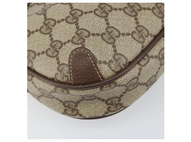 Gucci Borsa GG Supreme Web Sherry Line in PVC beige e oro 156 02 066 Auth 171353 D'oro - vista 11