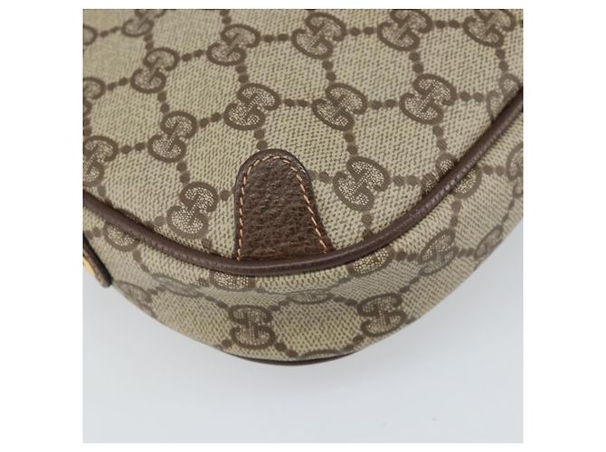 Gucci Borsa GG Supreme Web Sherry Line in PVC beige e oro 156 02 066 Auth 171353 D'oro - vista 13