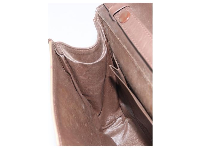 Borsa a Spalla Burberrys Nova Check in Tela Beige Oro Auth bs33287 D'oro - vista 18