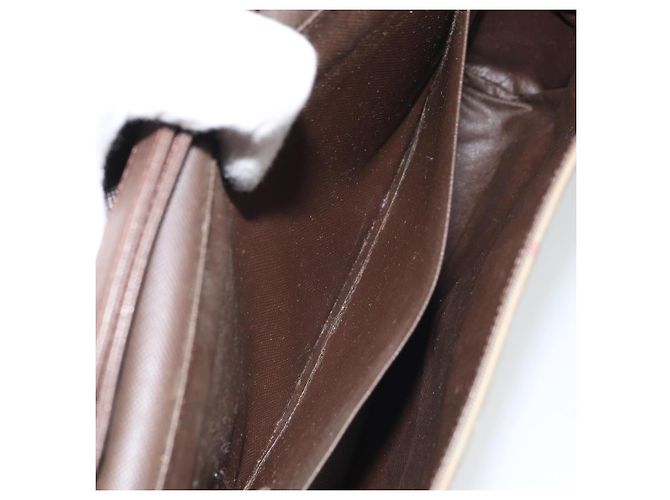 Borsa a Spalla Burberrys Nova Check in Tela Beige Oro Auth bs33287 D'oro - vista 19