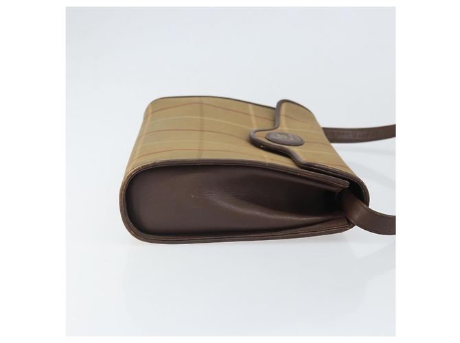 Borsa a Spalla Burberrys Nova Check in Tela Beige Oro Auth bs33287 D'oro - vista 4