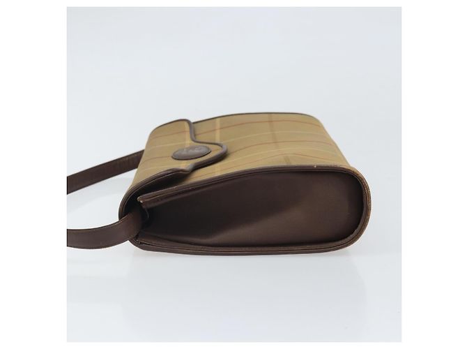 Borsa a Spalla Burberrys Nova Check in Tela Beige Oro Auth bs33287 D'oro - vista 5