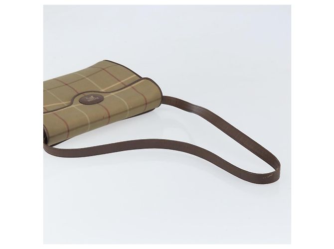 Borsa a Spalla Burberrys Nova Check in Tela Beige Oro Auth bs33287 D'oro - vista 7