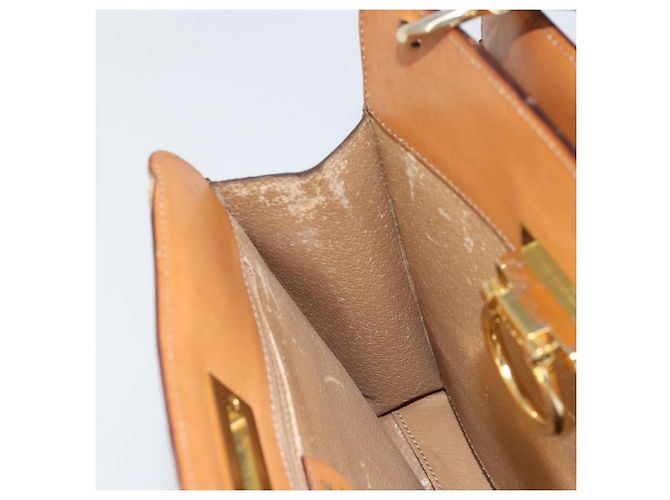 Céline Borsa a Spalla in Tela Macadam CELINE in Pelle PVC Marrone Oro Auth 171609 D'oro - vista 17