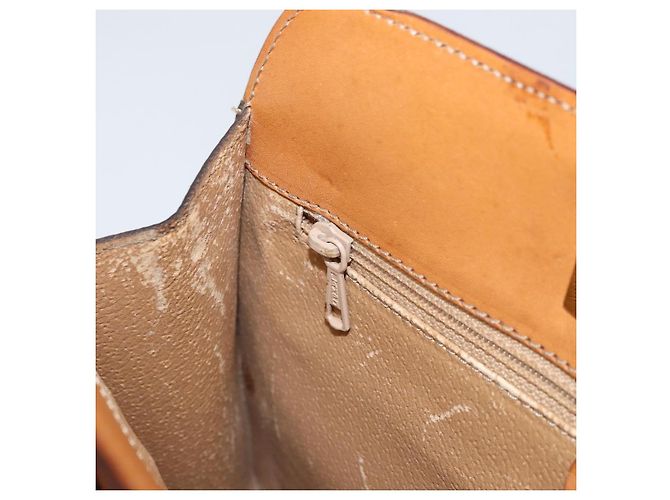 Céline Borsa a Spalla in Tela Macadam CELINE in Pelle PVC Marrone Oro Auth 171609 D'oro - vista 19