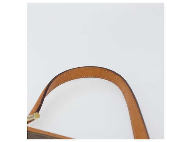 Céline Borsa a Spalla in Tela Macadam CELINE in Pelle PVC Marrone Oro Auth 171609 D'oro - vista 8