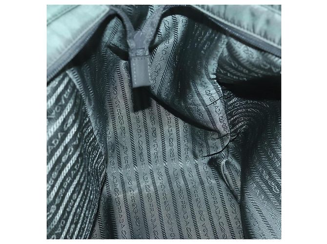 PRADA Tote Bag Nylon 2way Grau Silber Auth ka2252 Braun - Ansicht 20