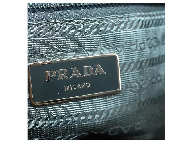 PRADA Tote Bag Nylon 2way Grau Silber Auth ka2252 Braun - Ansicht 21
