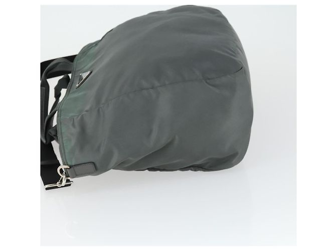 PRADA Tote Bag Nylon 2way Grau Silber Auth ka2252 Braun - Ansicht 5