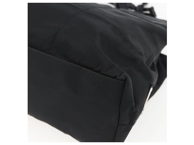 Borsa a Spalla PRADA in Nylon Nero Argento Autentica bs33284 - vista 12