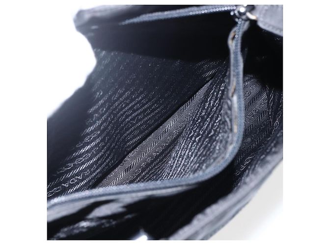 Borsa a Spalla PRADA in Nylon Nero Argento Autentica bs33284 - vista 21